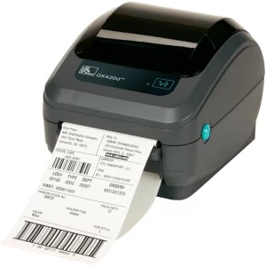 zebra gk420d direct thermal label printer left angle view