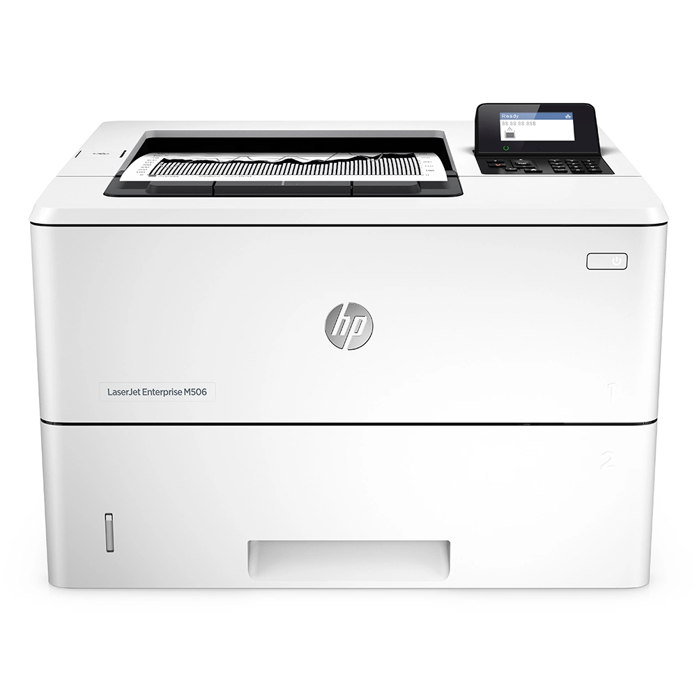 hp laserjet enterprise m506 front view