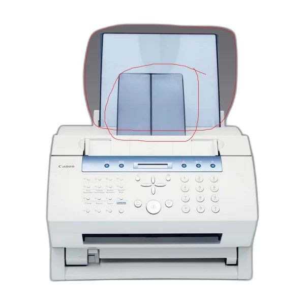 canon fax l295 front guides highlighted